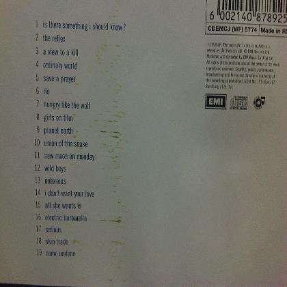 Duran Duran : Greatest Hits : CD