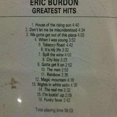 Eric Burdon : Greatest Hits : CD