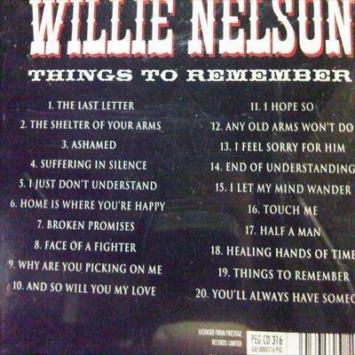 Willie Nelson : Things to Remember : CD