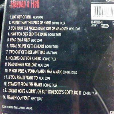 Meat Loaf and Bonnie Tyler : Heaven and Hell : CD