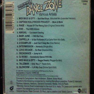 Warning : Dance Zone : Various Artists : CD