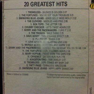 :20 Greatest Hits : CD