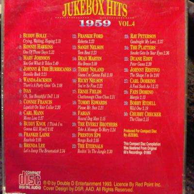 Jukebox hits of 1959 : Various Artists : CD