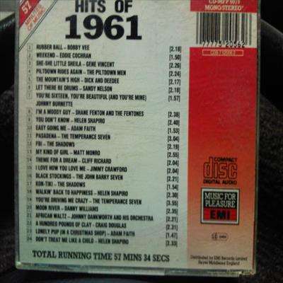 The Hits of 1961 : Various Artists : CD