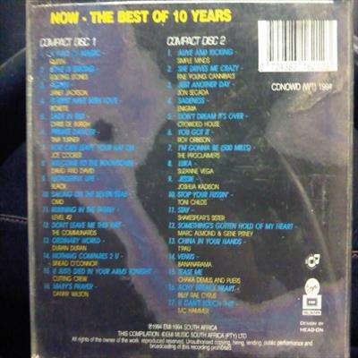 Now : Now the what I call Music : The Best of 10 Years Various Artists : 2 CD Set : CD