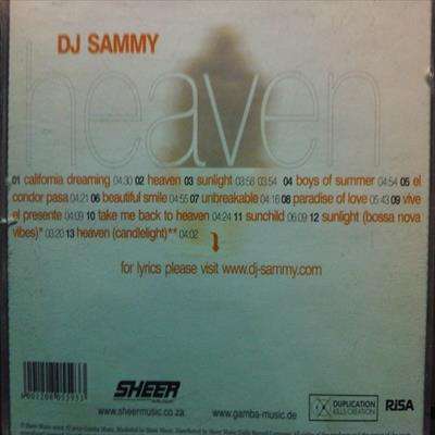 DJ Sammy Heaven Sheer : CD