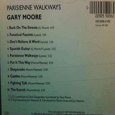 Gary Moore:Parisienne Walkways : CD