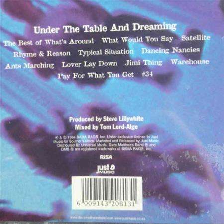 Dave Matthews : Under the Table and Dreaming : CD