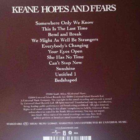 Keane : Hopes and Fears : CD