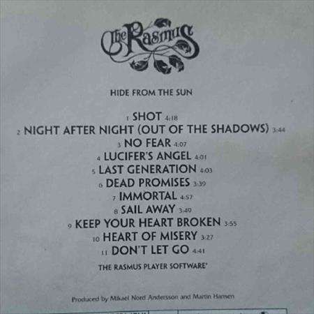The Rasmus : Hide from the Sun : CD