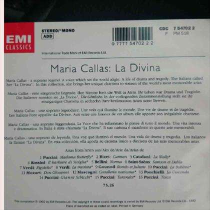 Maria Callas : La Divina : CD