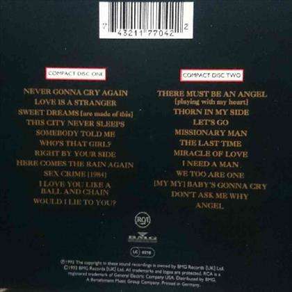 Eurythmics : Live 1983 - 1989 : 2 CD Set : CD