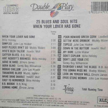 25 Blues and Soul Hits : When Your Lover has Gone : CD