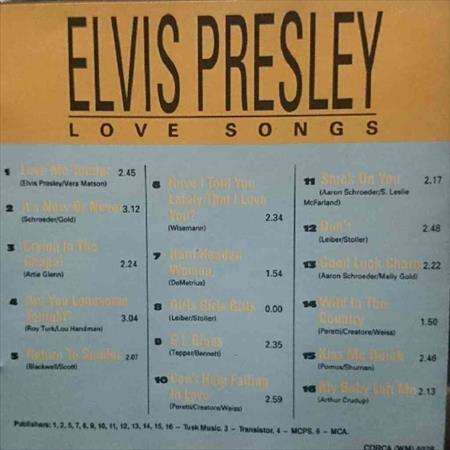 Elvis Presley : Love Songs : CD