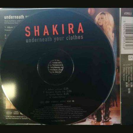 Shakira : Underneath Your Clothes : CD Single : CD