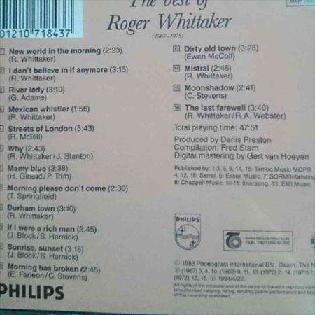 Roger Whittaker : Best of : CD