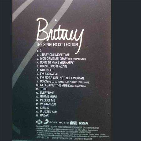 Britney Spears:The Singles Collection : Made in South Africa  : CDZOM2156 : CD