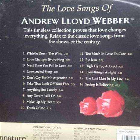 Andrew Lloyd Webber:The Love Songs of : CD