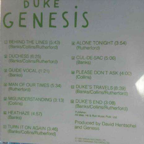 Genesis:Duke : CD