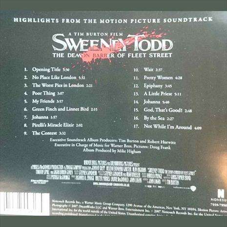 Sweeney Todd The Demon  Barber of Fleet Street:Music from the Motion Picture : CD