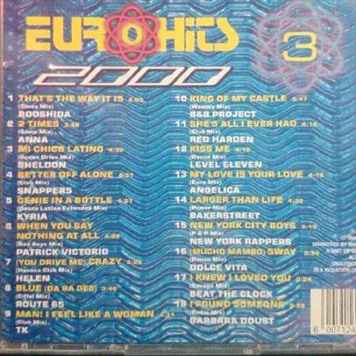 Euro Hits 2000: Volume 3 : Various Artists : CD