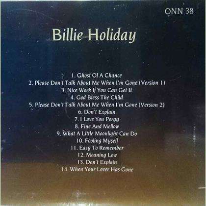 Billie Holiday:Onn 38 : CD