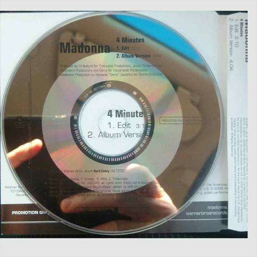 Madonna:4 Minutes : Promotion Only not for sale : PRO17108 : CD Single : CD