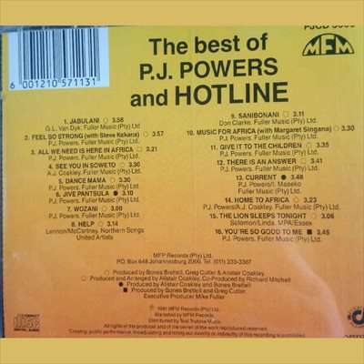 PJ Powers:P.J. Powers : The Best of PJ Powers and Hotline : CD