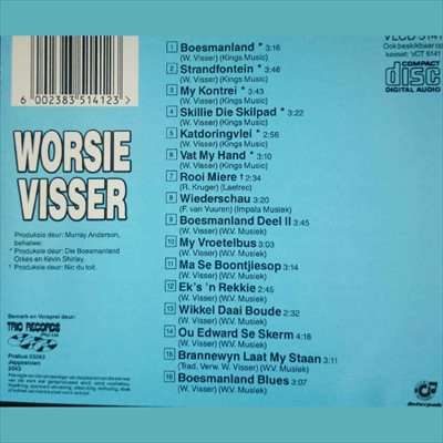 Worsie Visser: Vroetelliedjies Uit Bosmanland : CD
