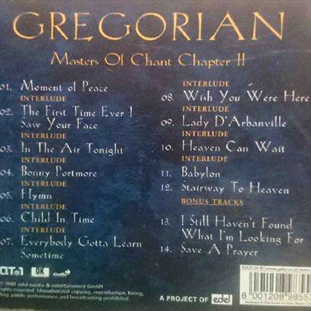Gergorian: Masters of the chant chapter 2 : CD