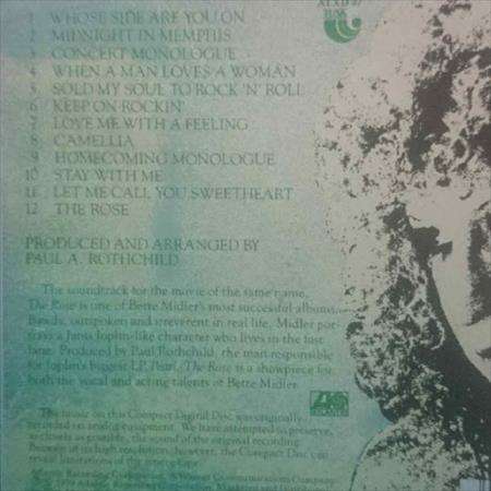 Bette Midler:The rose : CD