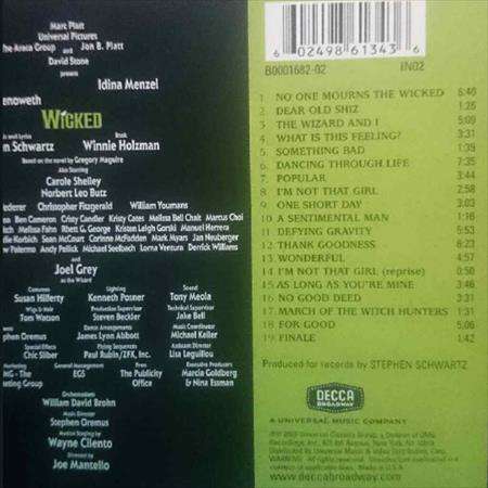 Wicked:Original Broadway Cast Recording : CD