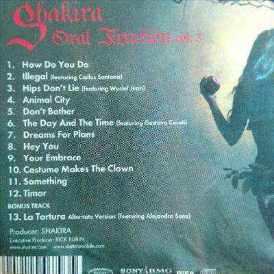 Shakira: Oral Fixation Vol 2 : CD