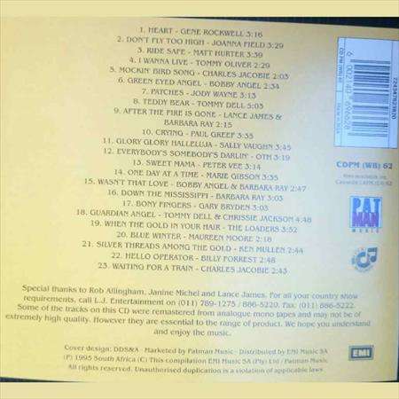 The Very Best of South African Country Volume One : Various Artists : CD