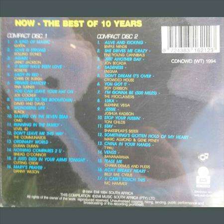Now thats what I Call Music : The Best 10 Years : 2 CD Set : CD