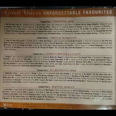 Great Voices Unforgettable Favourites : Readers Digest : 2 CD Set : CD