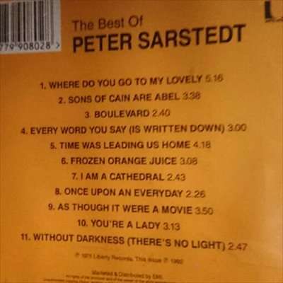 Peter Sarstedt : The Best of : CD
