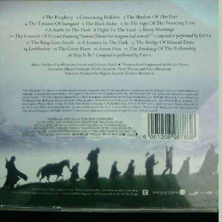 The Lord of the Rings : The Fellowship of the Ring : Music from the motion picture : Soundtrack : CD