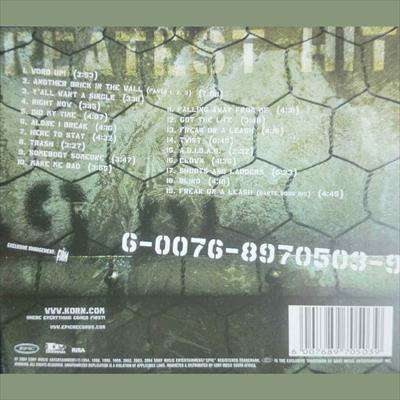 Korn : Greatest Hits : CD