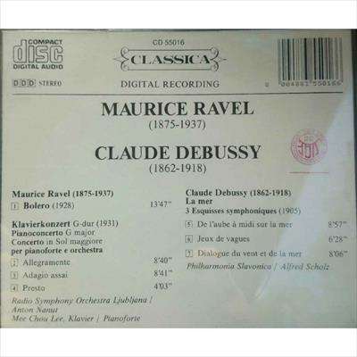Maurice Ravel : Claude Debussy : Bolero : Klavierkonzert / Debussy : La Mer : CD
