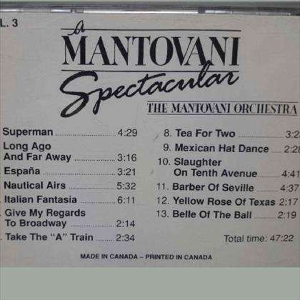 A Mantovani Spectacular : Volume Three : CD