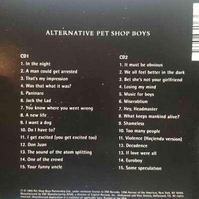 Pet Shop Boys : Alternative Pet Shop Boys : 2 CD Set : CD