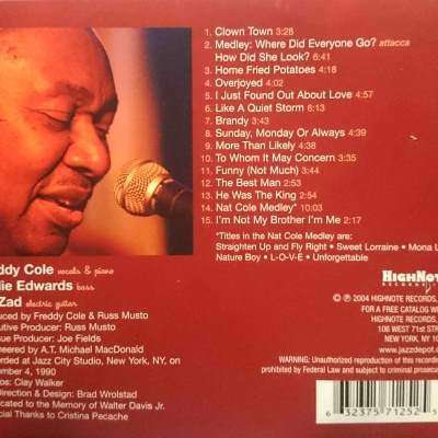 Freddy Cole : Im not My Brother Im Me : CD