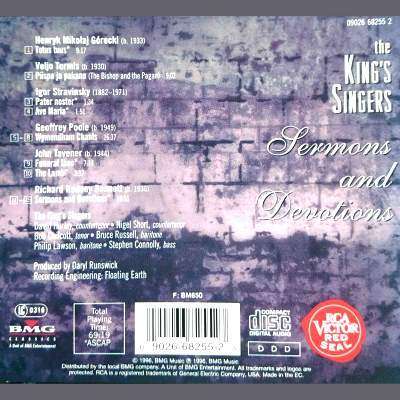 The King's Singers : Sermons and Devotions : CD