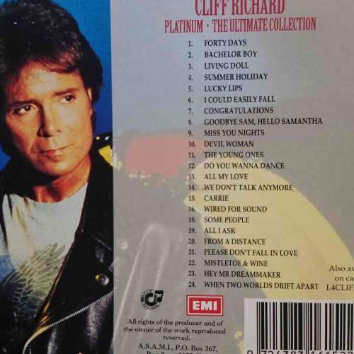 Cliff Richard : Platinum The Ultimate Collection : CD
