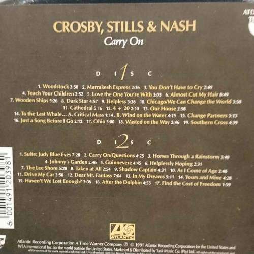Crosby Stills and Nash : Carry On : 2 CD Set : CD