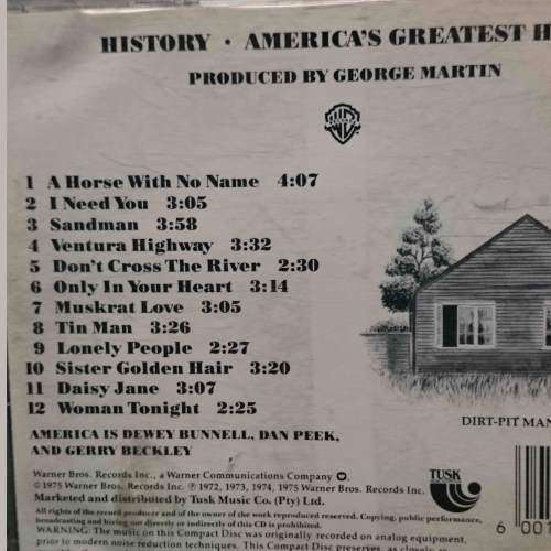 America : History : Greatest Hits : CD