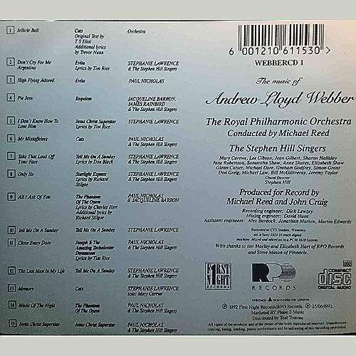 The Royal Philharmonic Orchestra presents Andrew Lloyd Webber : CD