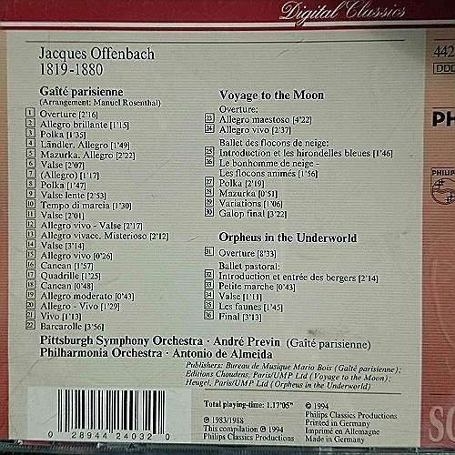 Solo : Offenbach : Gaite Parisienne Etc : Almeida Previn Philips : CD