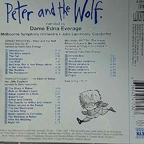 Peter and the Wolf : Dame Edna Everage : CD